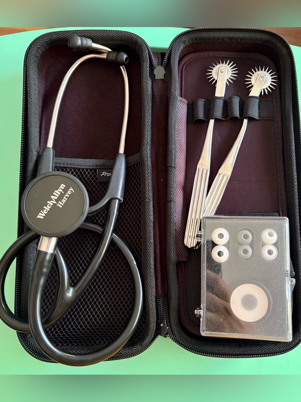Harvey Black Stethoscope with Diagnostic Accessories